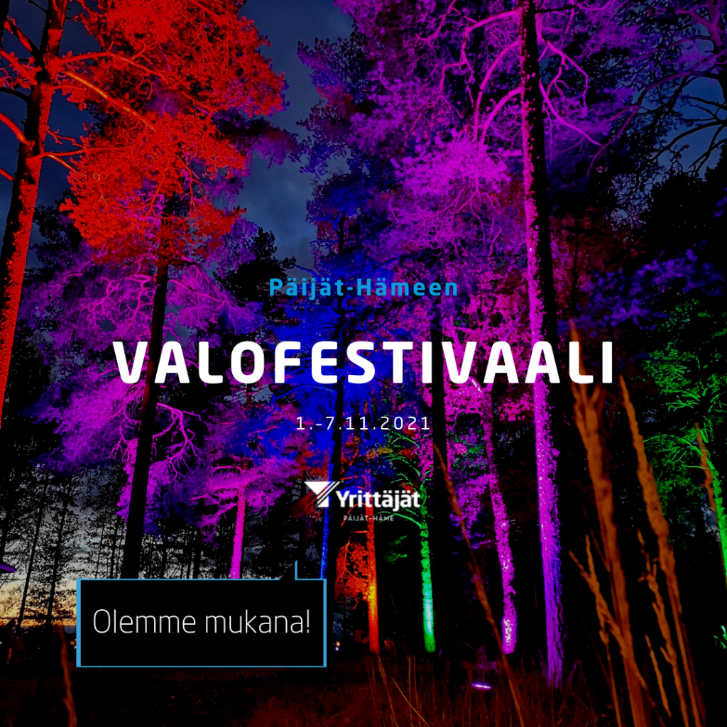 Mainoskuva Päijät-Hämeen Valofestivaalista